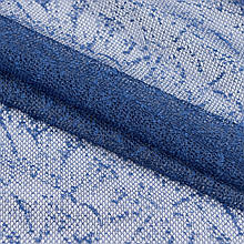 Гардинное полотно гіпюр краплі індиго