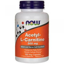 NOW Acetyl-L-Carnitine 500 mg 100 veg caps