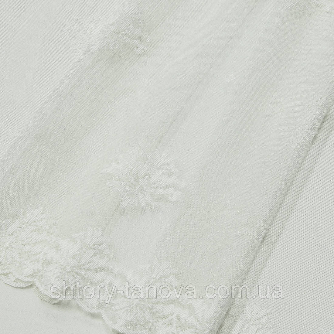 Гардинное польотно гіпюр лілія молочний, фото 1