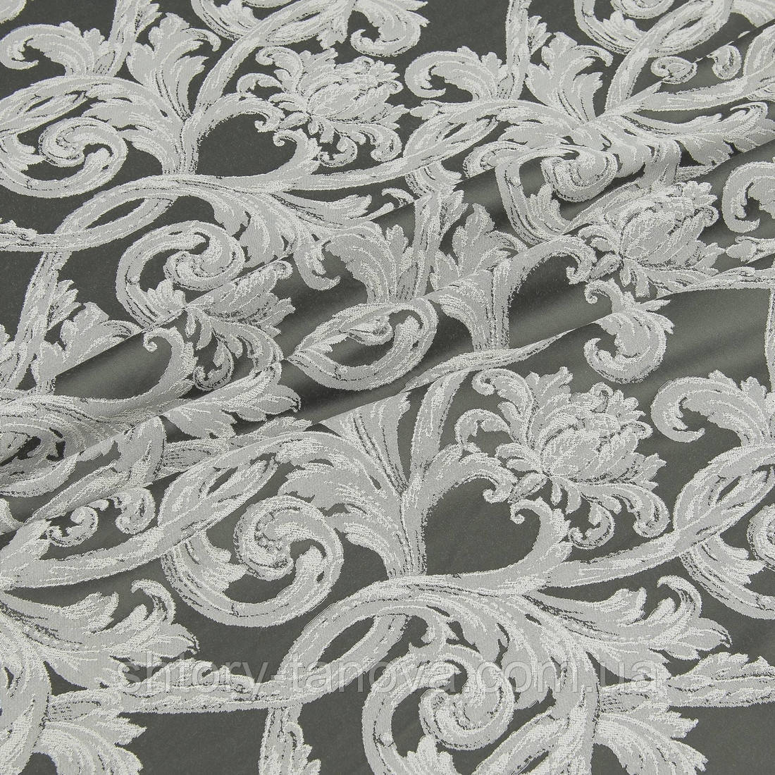 Декор ірек вензель молочний/т сірий, фото 1