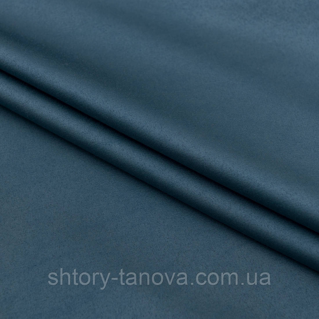 Декоративний сатин прада сталевий/блакитний, фото 1