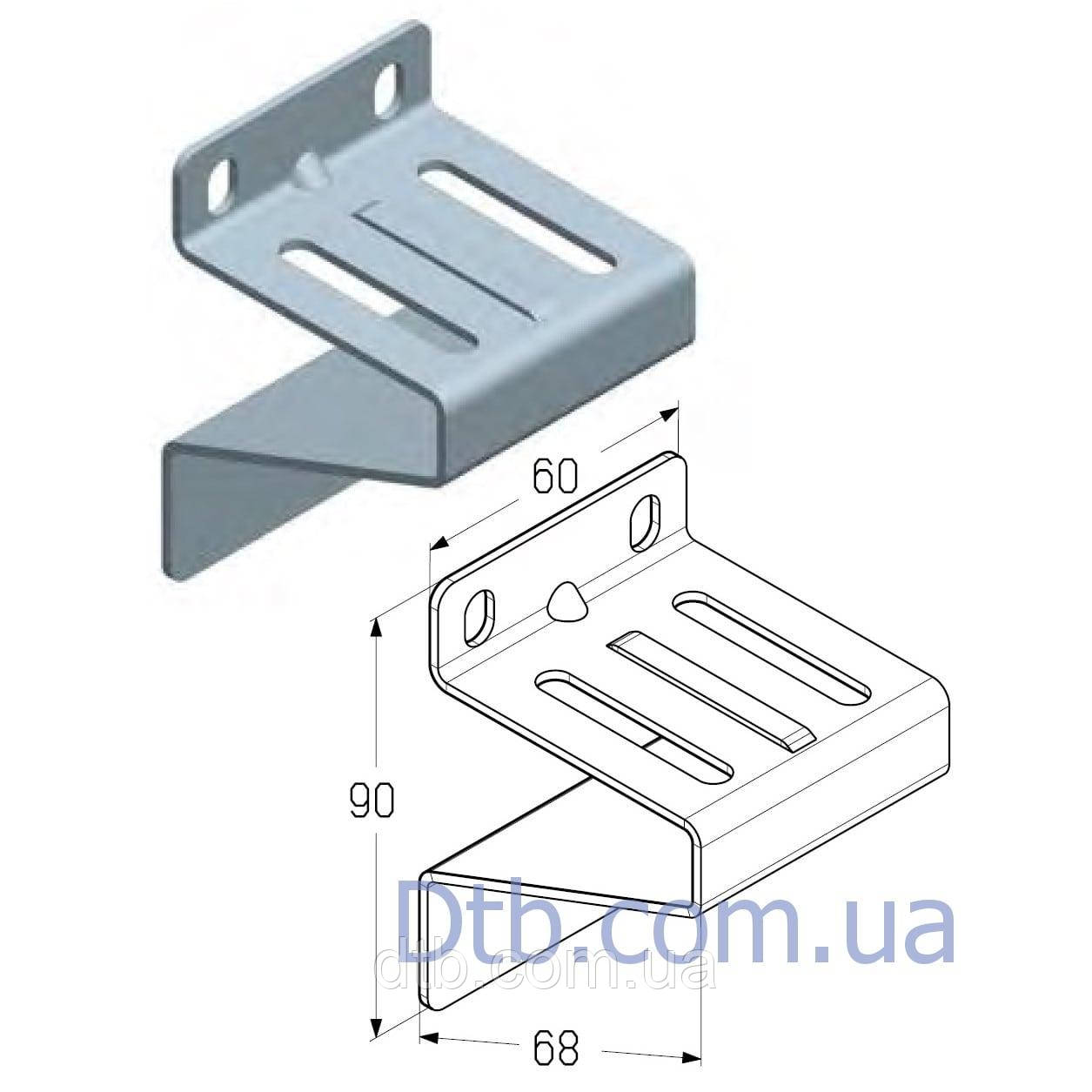 Кронштейн боковой для ролика ворот RBI123 Alutech нержавеющий - фото 6 - id-p528416922