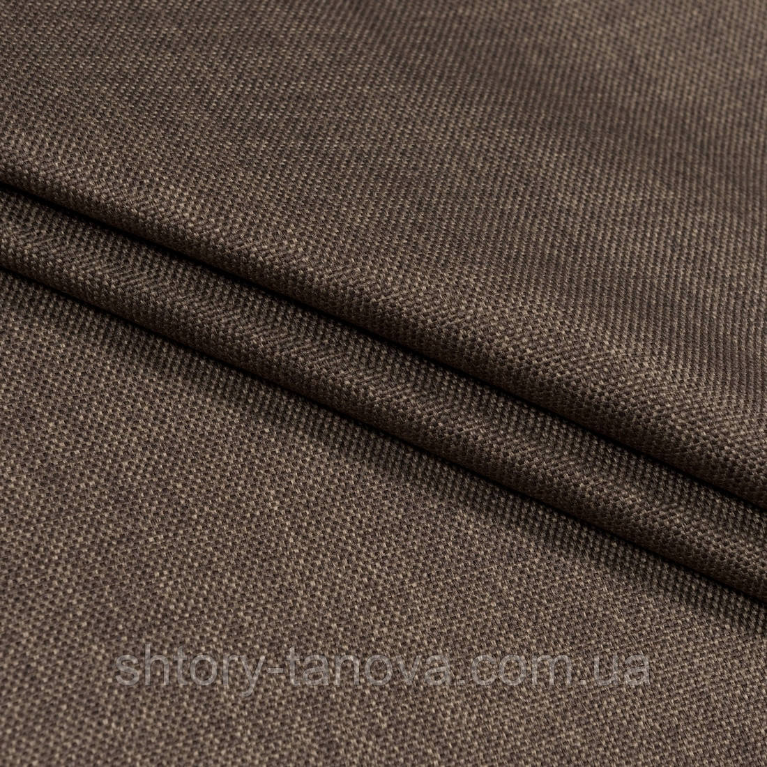Щільна штора блекаут Коричневий рогожка 290 см 320 г/м.кв Китай - комфортне затемнення, фото 1