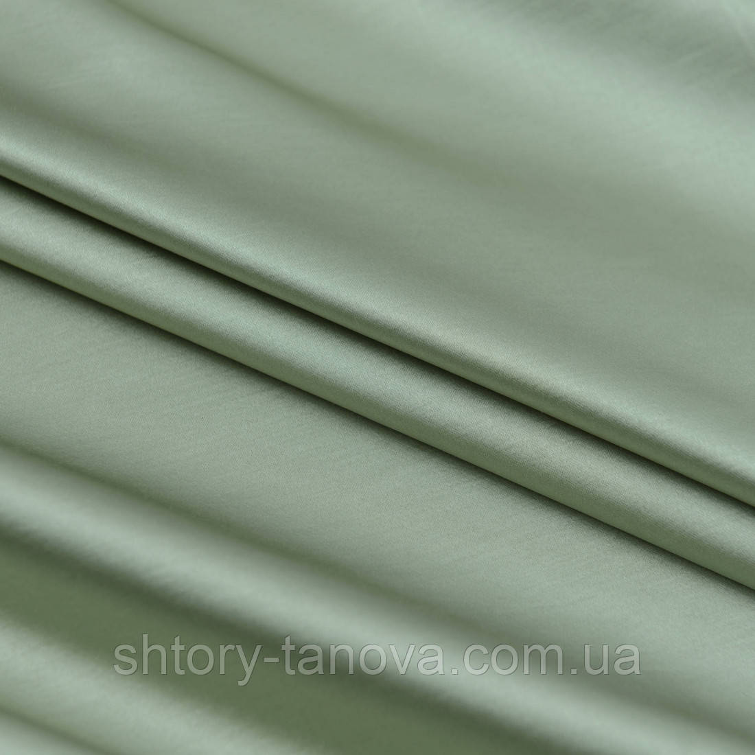Декоративний сатин бравия зелена оливка, фото 1