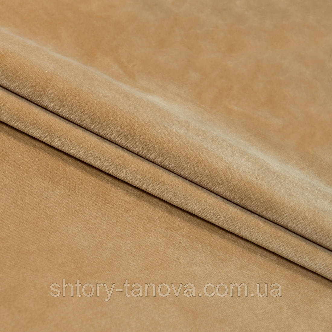 Декоративний трикотажний велюр вікс беж-золото, фото 1