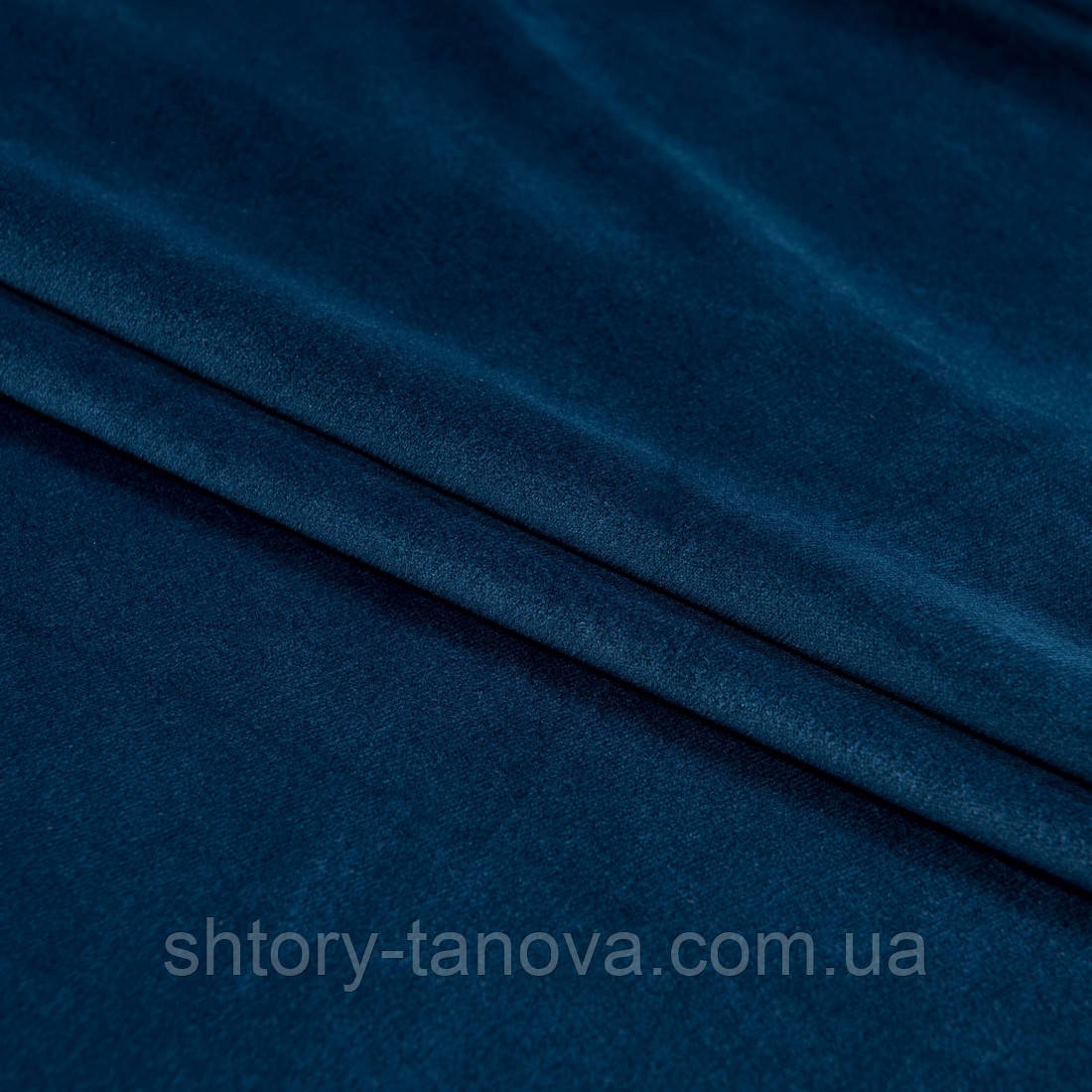 Декоративний трикотажний велюр вікс т. синій, фото 1