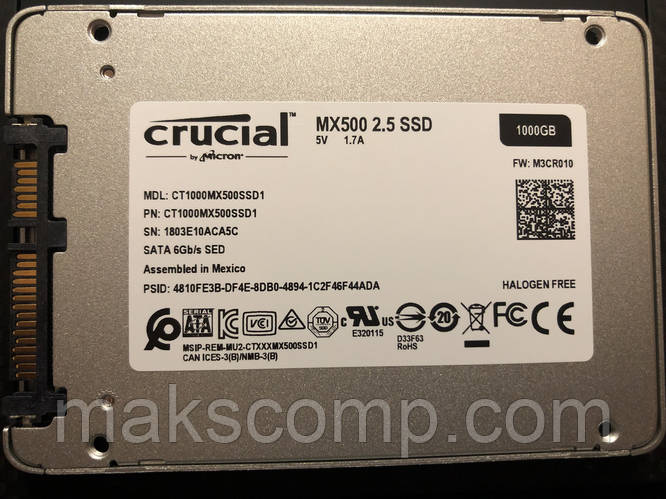 crucial MX500 2.5インチ SSD 1000GB SSD-накопитель Crucial MX500 2.5 1 TB (CT1000MX500SSD1