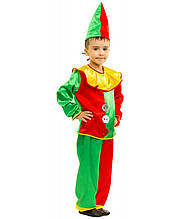 Маскарадний дитячий костюм Петрушки зелений від 4 до 8 років на виступ, ранок