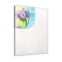 Набір-стандарт акрилова живопис по номерам, "Півонії", ROSA START