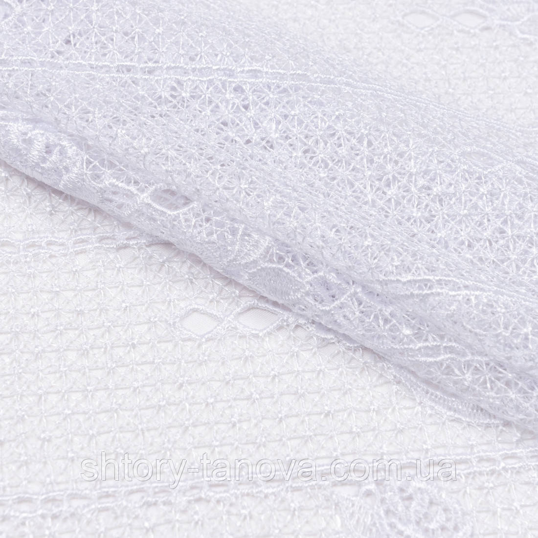 Фиранка мереживо трояндочки білий см, фото 1