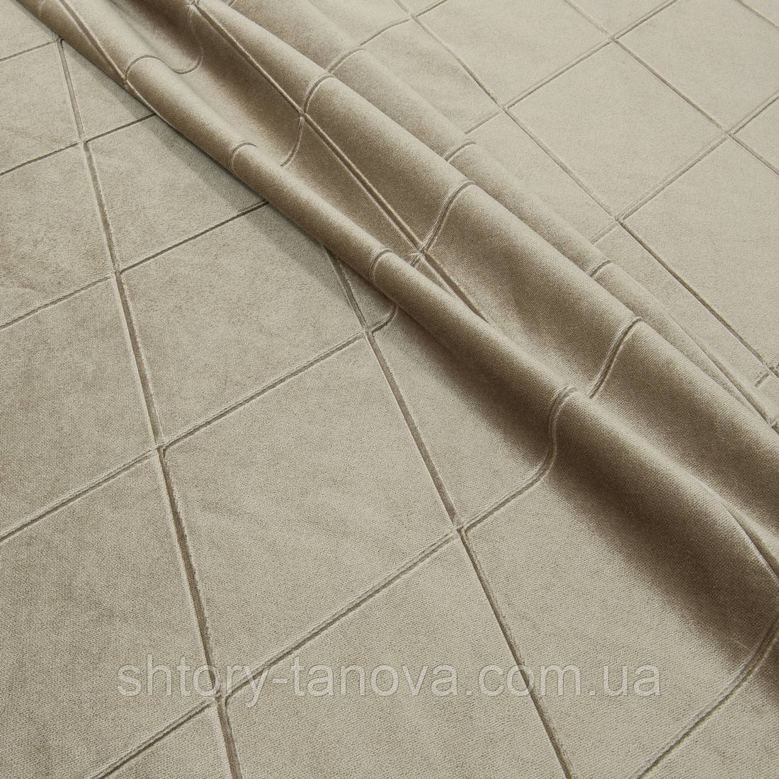 Декоративний велюр ромб, фото 1