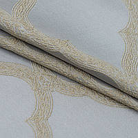 Декоративная ткань винсент / серый фон золотой ромб