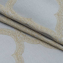 Декоративна тканина вінсент / сірий фон золотий ромб