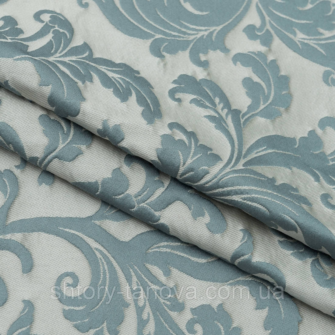 Декоративна тканина каміла компаньйон в'язь сіро-блакитний,сірий, фото 1