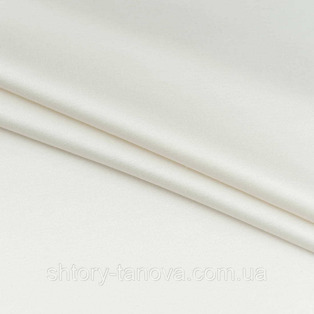 Декоративний сатин молочний, фото 1