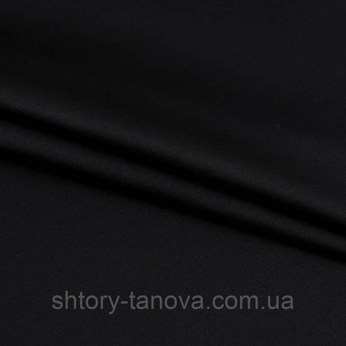 Декоративний чорний сатин, фото 1