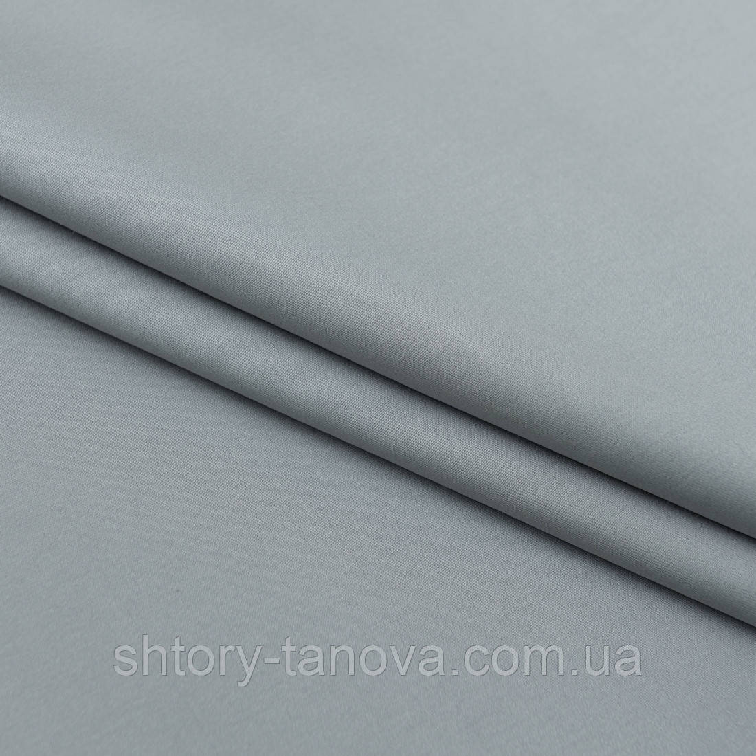 Декоративний сатин сірий, фото 1