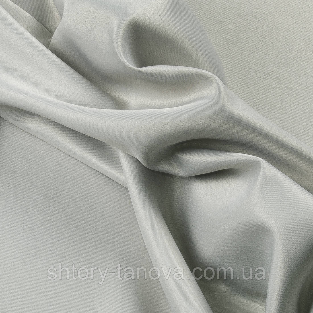 Декоративний атлас дека/ deca св. сірий, фото 1