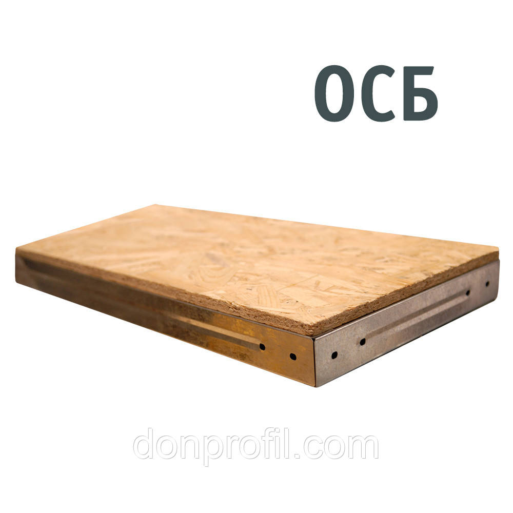 Полиця ОСБ у металевому каркасі стелажна для гаража, підвалу, кладової, фото 1