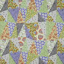 Декоративна тканина панама хеві/ hevia печворк зелений,беж,фіолет