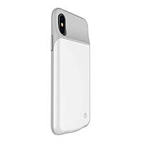 Чехол аккумулятор AmaCase для iPhone X/XS Белый (3200 мАч)