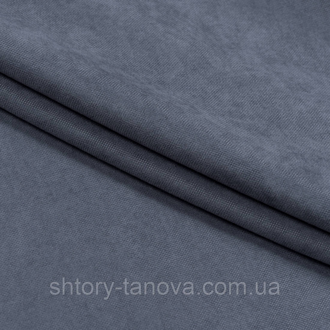Нубук тканина для штор т. сірий, фото 1