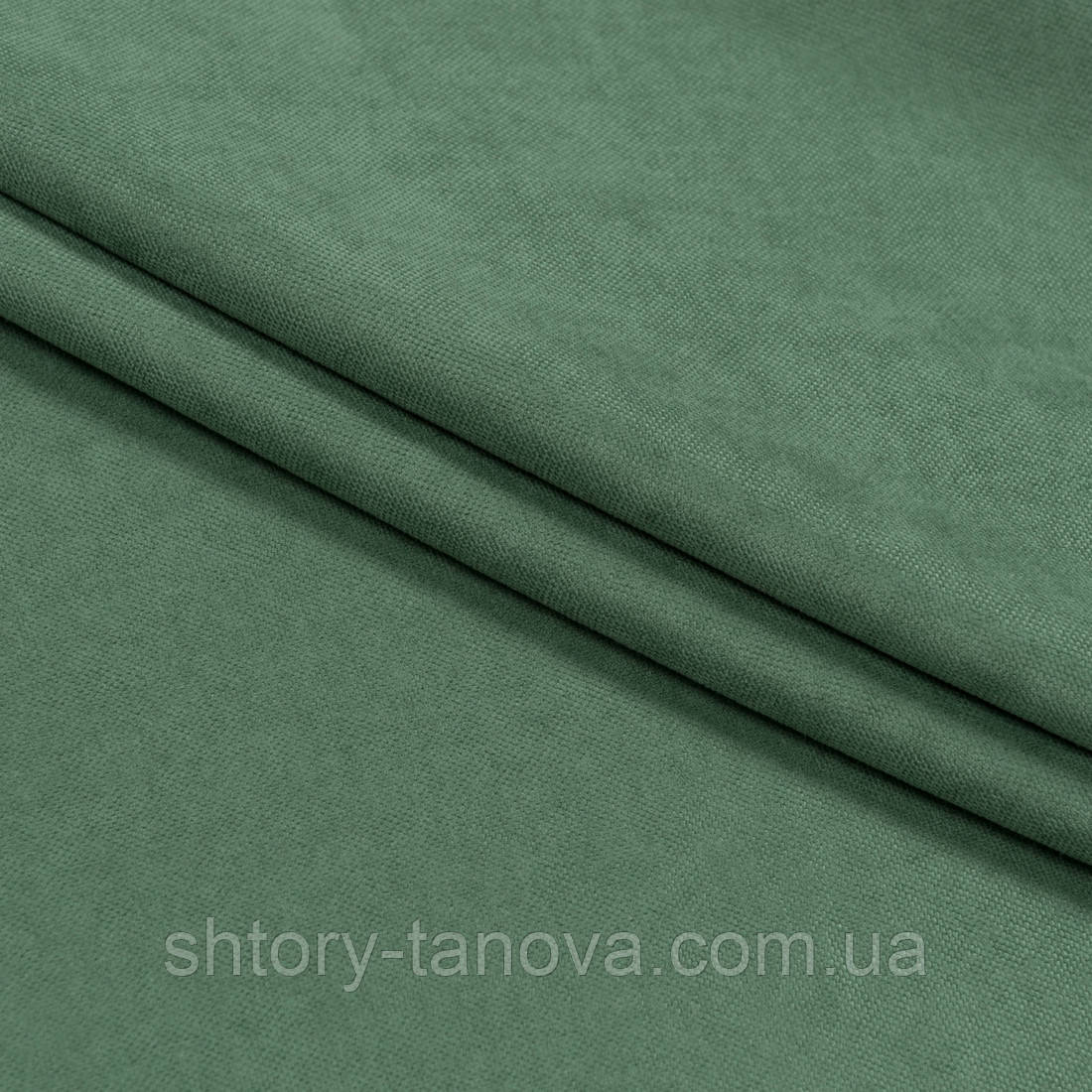Нубук тканина для штор зелена оливка, фото 1