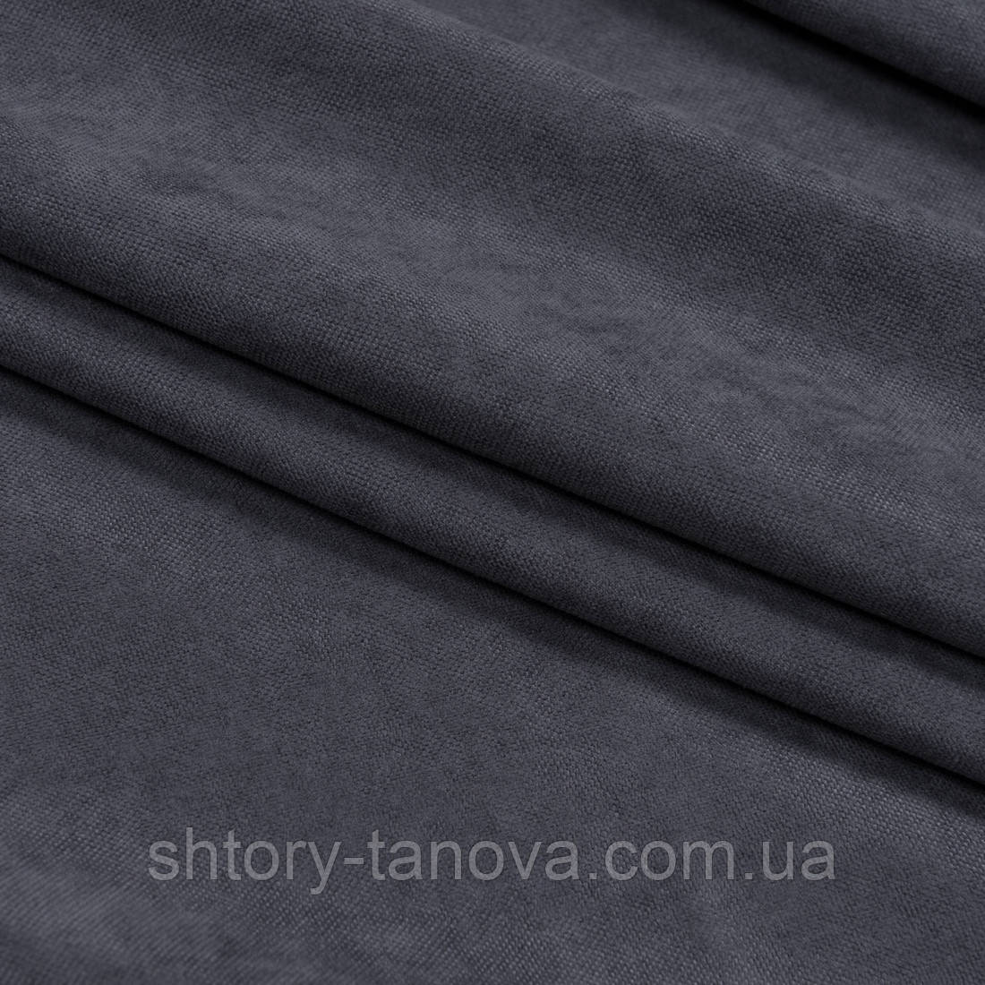 Нубук тканина для штор графіт, фото 1