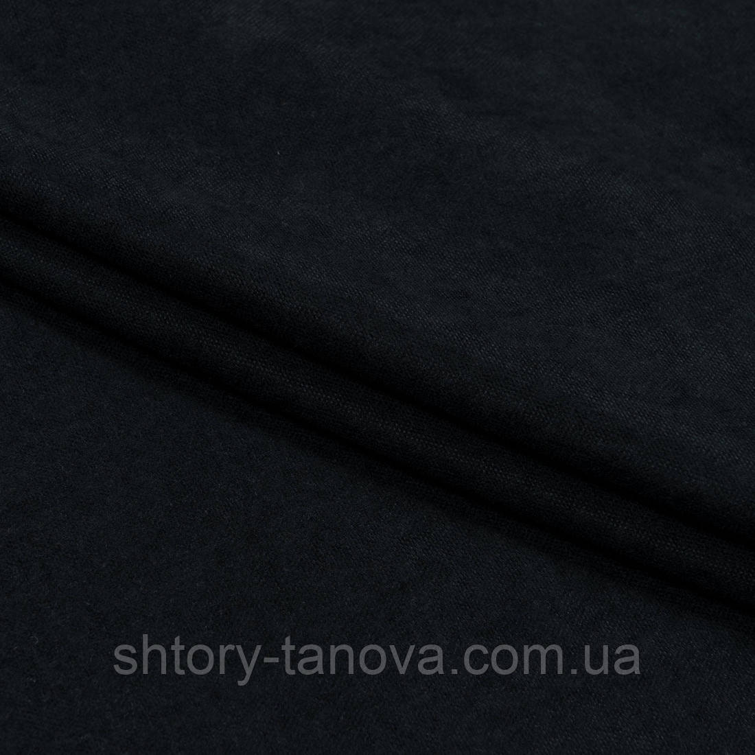 Нубук тканина для штор чорний, фото 1