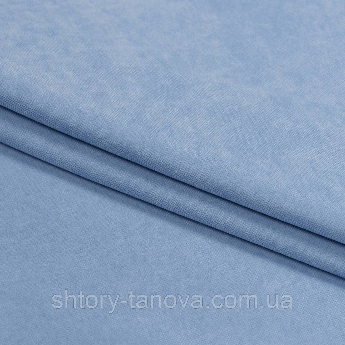 Нубук тканина для штор бузково-блакитний, фото 1