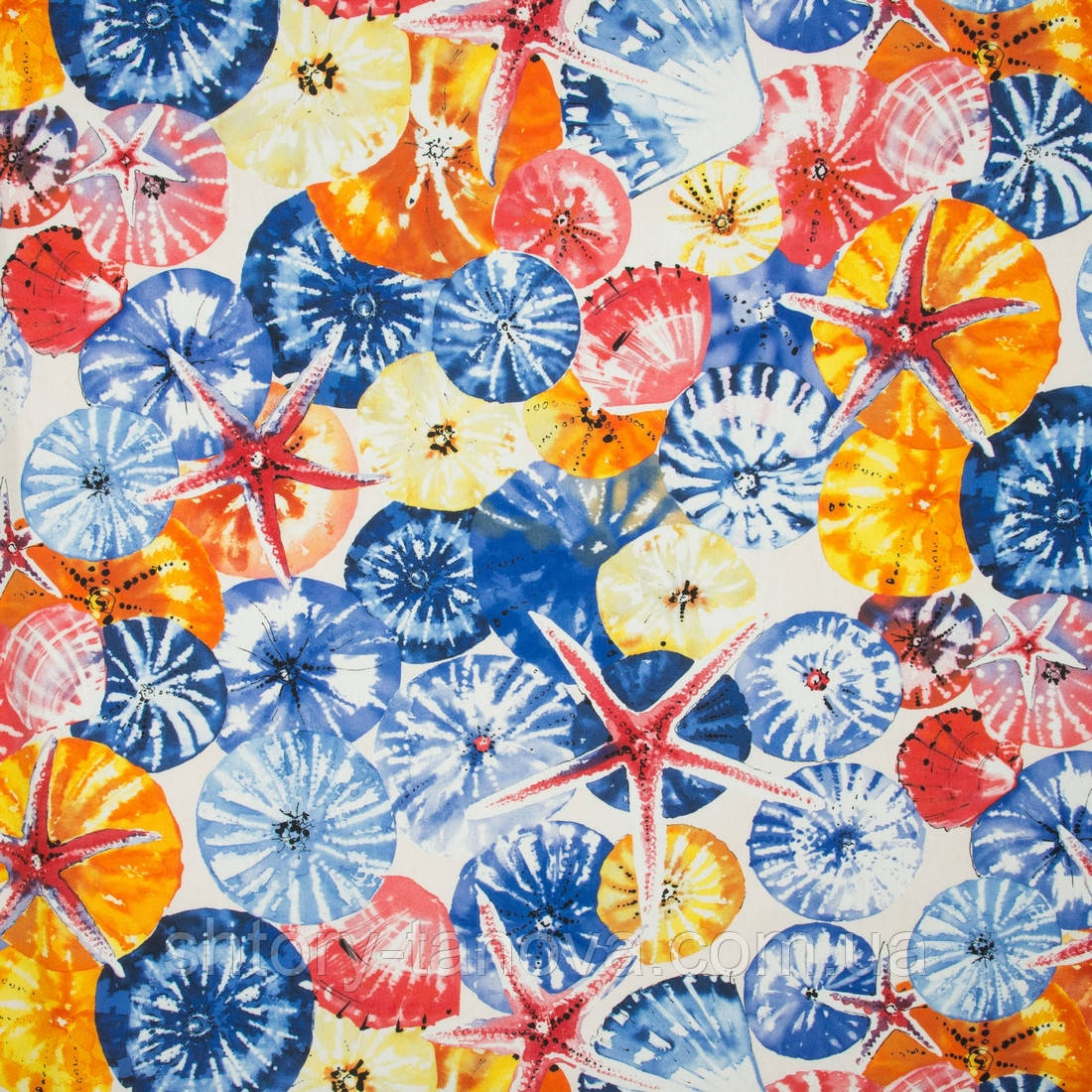 Дралон принт гета/geta фон молочний,мультиколор, фото 1