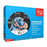 Набір техніка акрилова живопис по номерам, "Мавпа", ROSA START
