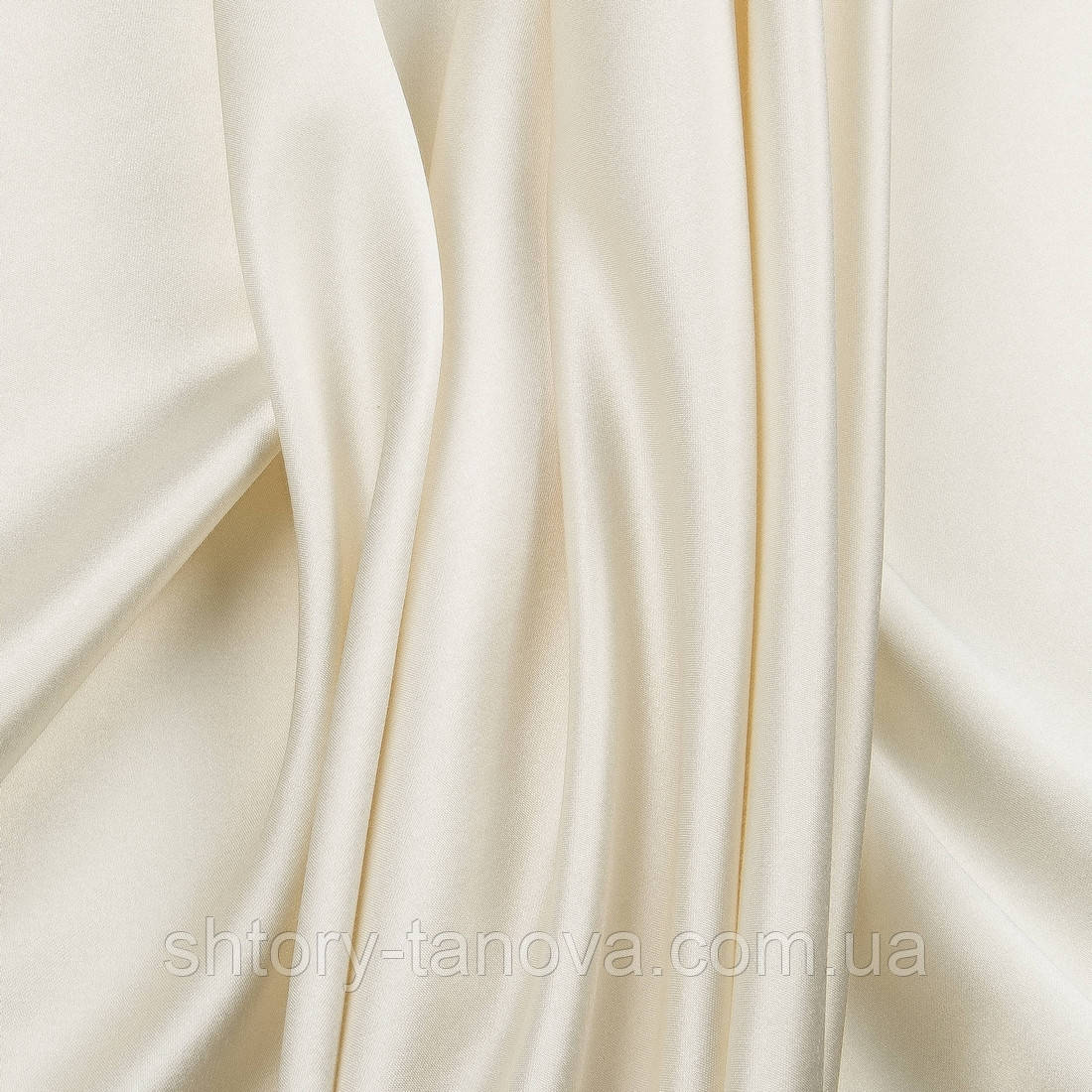 Портьерный атлас щільний крем, фото 1