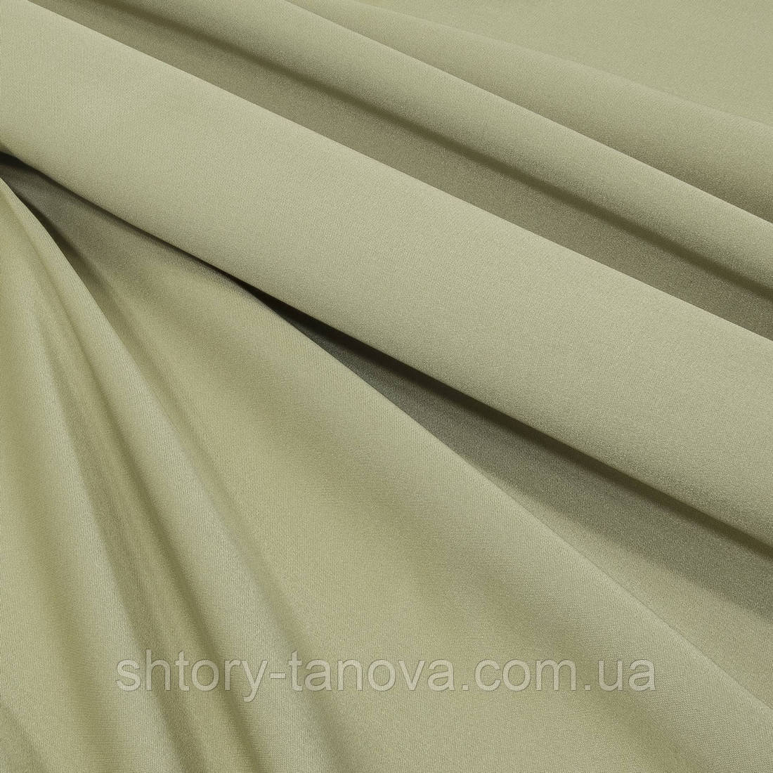 Портьерный щільний атлас оливково-золотий, фото 1