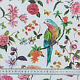 Тканина з акриловою грунтовкою digital printing пташки, фото 4