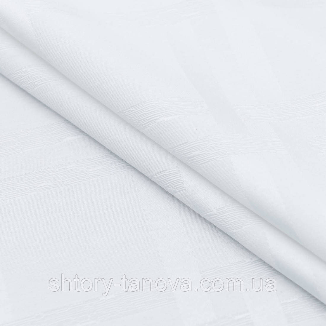 Скатертная тканина жаккард уліс/ ulises клітинка,білий, фото 1