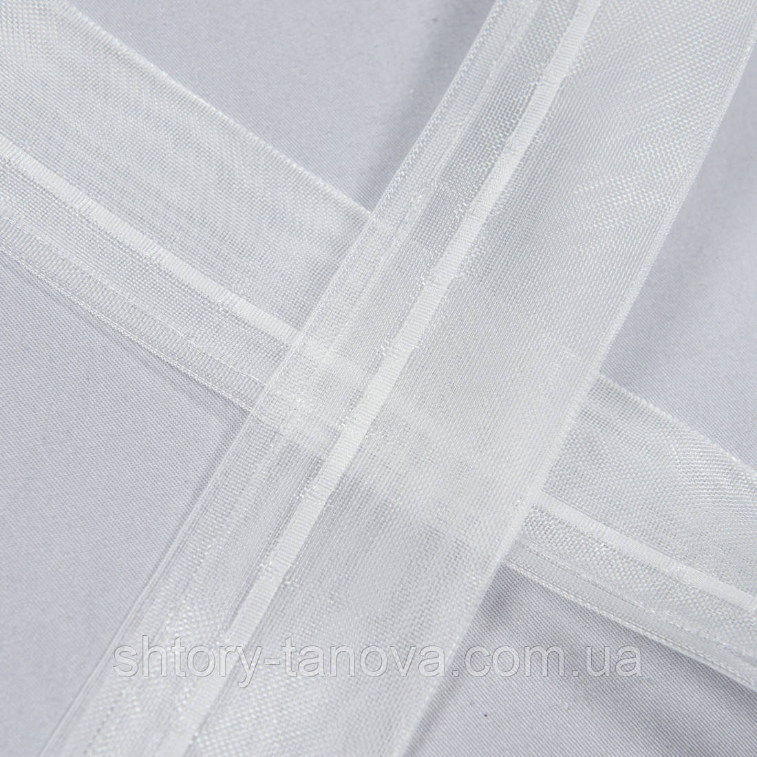 Шторна тасьма 42мм/100м прозора римка з борозенкою, фото 1