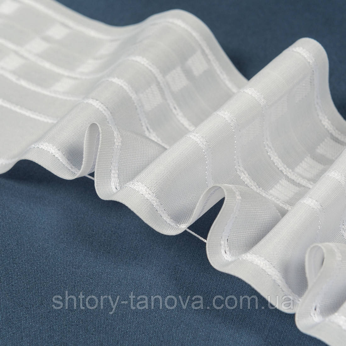 Шторна тасьма кс-1:2.5 130мм/50м вафелька фентезі матова, фото 1