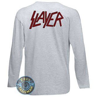 Футболка довгий рукав SLAYER (пентаграма) меланжева, фото 2