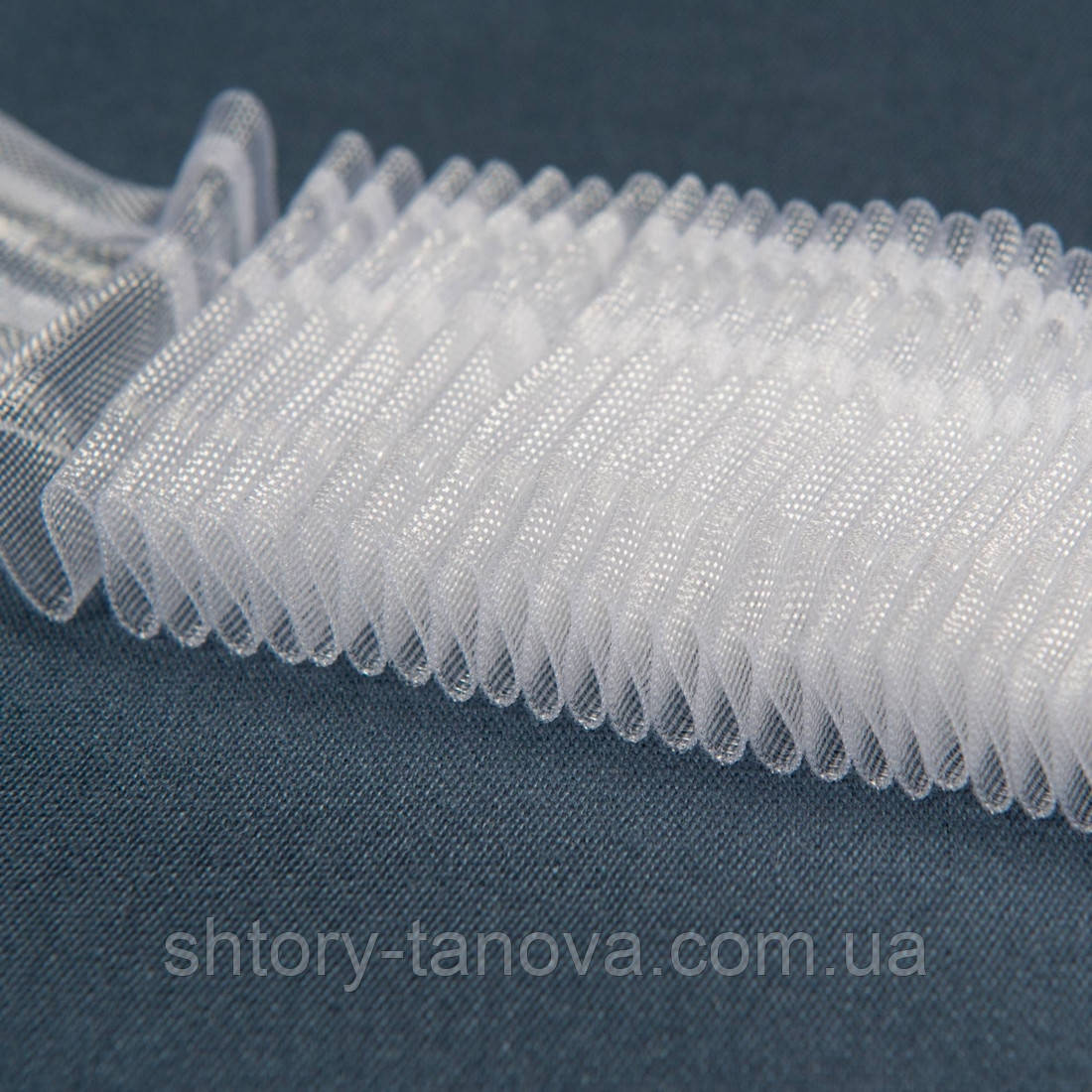 Тесьма шторная 50мм/50м прозрачная равномерная, фото 1