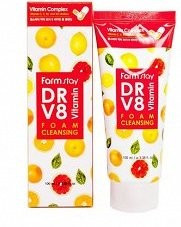 Вітамінна очищаюча пінка FarmStay DR.V8 Vitamin Cleansing Foam