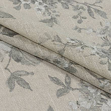 Тюль рогожка з обважнювачем роксі/ roxy квіти сірий