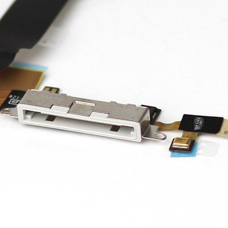 Шлейф для iPhone 4S с разъемом зарядки, цвет белый - фото 3 - id-p853383970