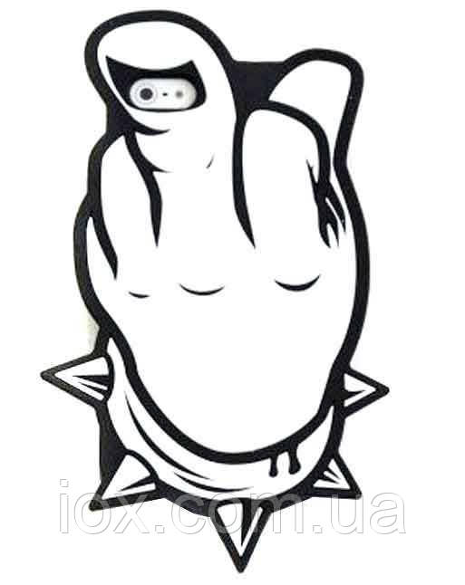 Силіконовий чохол Fuck для iphone 5/5S