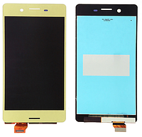 Дисплей (экран) для Sony F5121 Xperia X Dual Sim, F5122, F8131, F8132 Сони + тачскрин, цвет золотой
