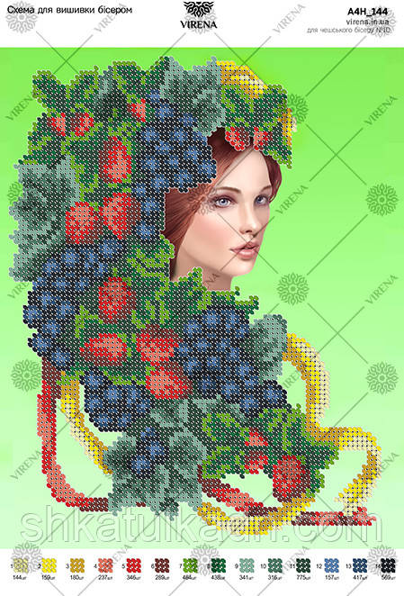 Схема для вишивки бісером пори року, фото 1