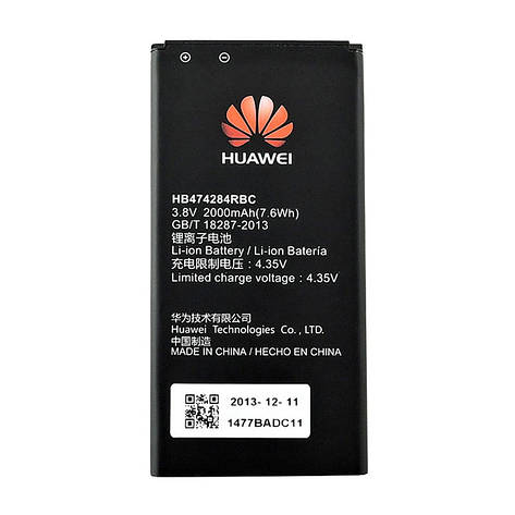 Акумуляторна батарея (АКБ) для Huawei HB474284RBC (Y550/Y560/Y625/Y635/Honor 3C Lite/Honor 3C Play Edition), фото 1