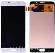 Дисплей (экран) для Samsung A710F Galaxy A7 (2016) + тачскрин, белый, оригинал