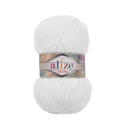 Alize SOFTY PLUS (Софті Плюс) № 55 білий (Пряжа, нитки для в'язання)