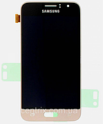 Дисплей (екран) для Samsung J120H Galaxy J1 (2016) + тачскрін, золотистий, оригінал